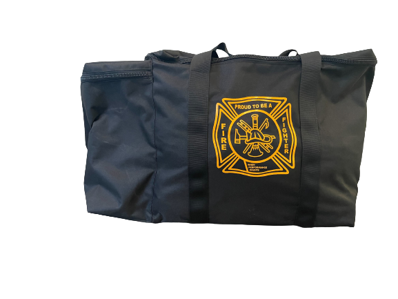 Turnout Gear Bag Sportdura Black Silkscreen Generic Maltese Crest Associated Fire Safety Group