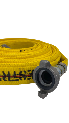 **Clearance** FH” Snap Tite – Wildland Ultra Forestry Hose Yellow quarter-turn (re-coupled) 1”x 50ft