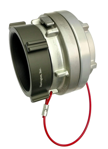 **Clearance** Harrington Storz adapter 5" (125) with lock x 4" NH female rigid anodized (Apparatus)