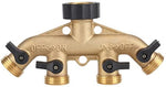 ***CLEARANCE*** Procore 3/4" Brass 4-Way Connector w/ Shut-Off Valves