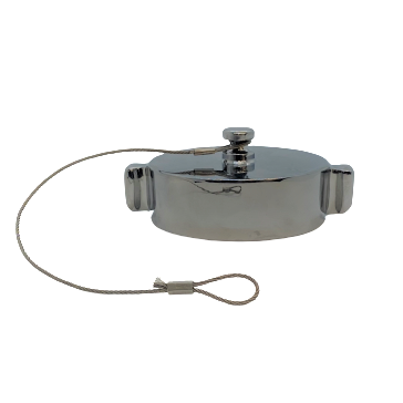 ***CLEARANCE*** CAP CHROME W/CHAIN BCST 2.5IN