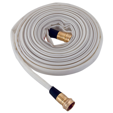 3/4" X 50 FT SINGLE-JACKET INDUSTRIAL & FORESTRY FIRE HOSE ASSEMBLY C/W GARDEN HOSE COUPLINGS