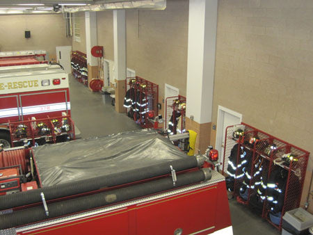 Wall Mounted Red Rack Gear Storage – Associated Fire Safety Group