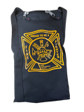 Turnout Gear Bag (Sportdura, Black) Silkscreen Generic Maltese Crest (Antique Gold)