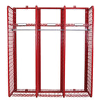 Wall Mounted Red Rack Gear Storage