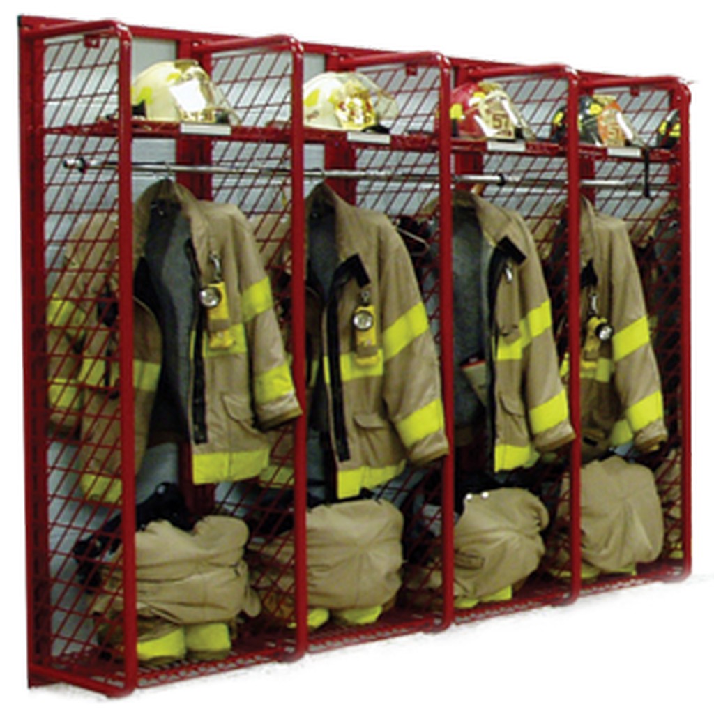 Wall Mounted Red Rack Gear Storage – Associated Fire Safety Group