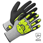 ***CLEARANCE*** Bob Dale Seamless Knit HPPE w/ Hi-Viz Yellow Impact Protection  Gloves