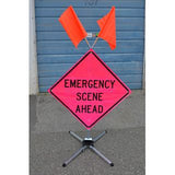 Emergency Fold and Roll Sign System