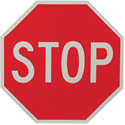 Traffic 40cm "STOP & SLOW" Paddle Diamond Grade 5' pole